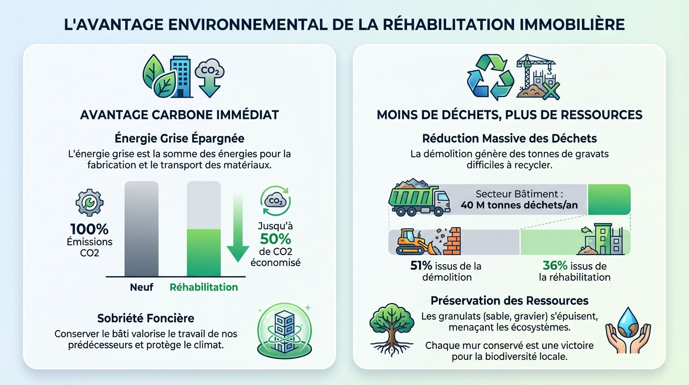 Transformation d'un immeuble existant pour réduire l'empreinte carbone urbaine