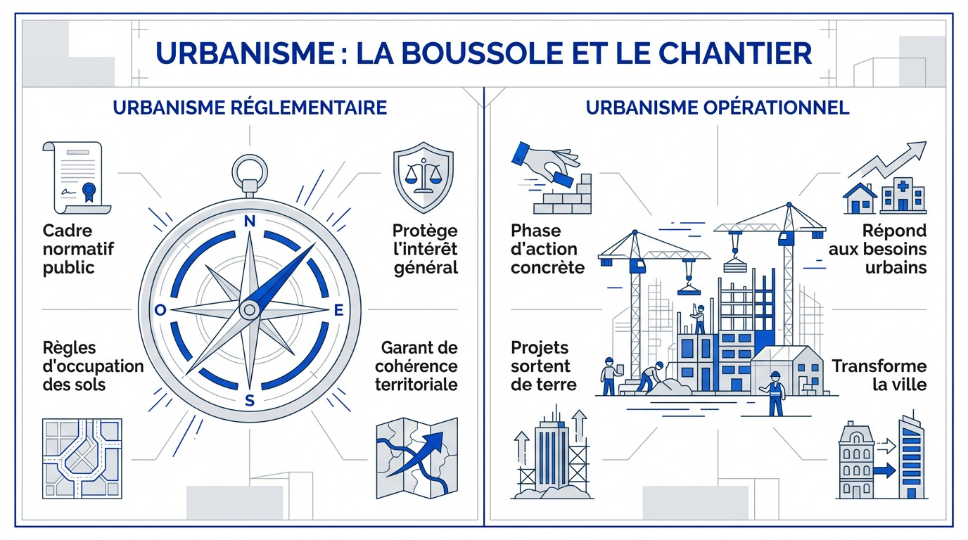 Urbanisme réglementaire et opérationnel : l'équilibre entre planification et action.