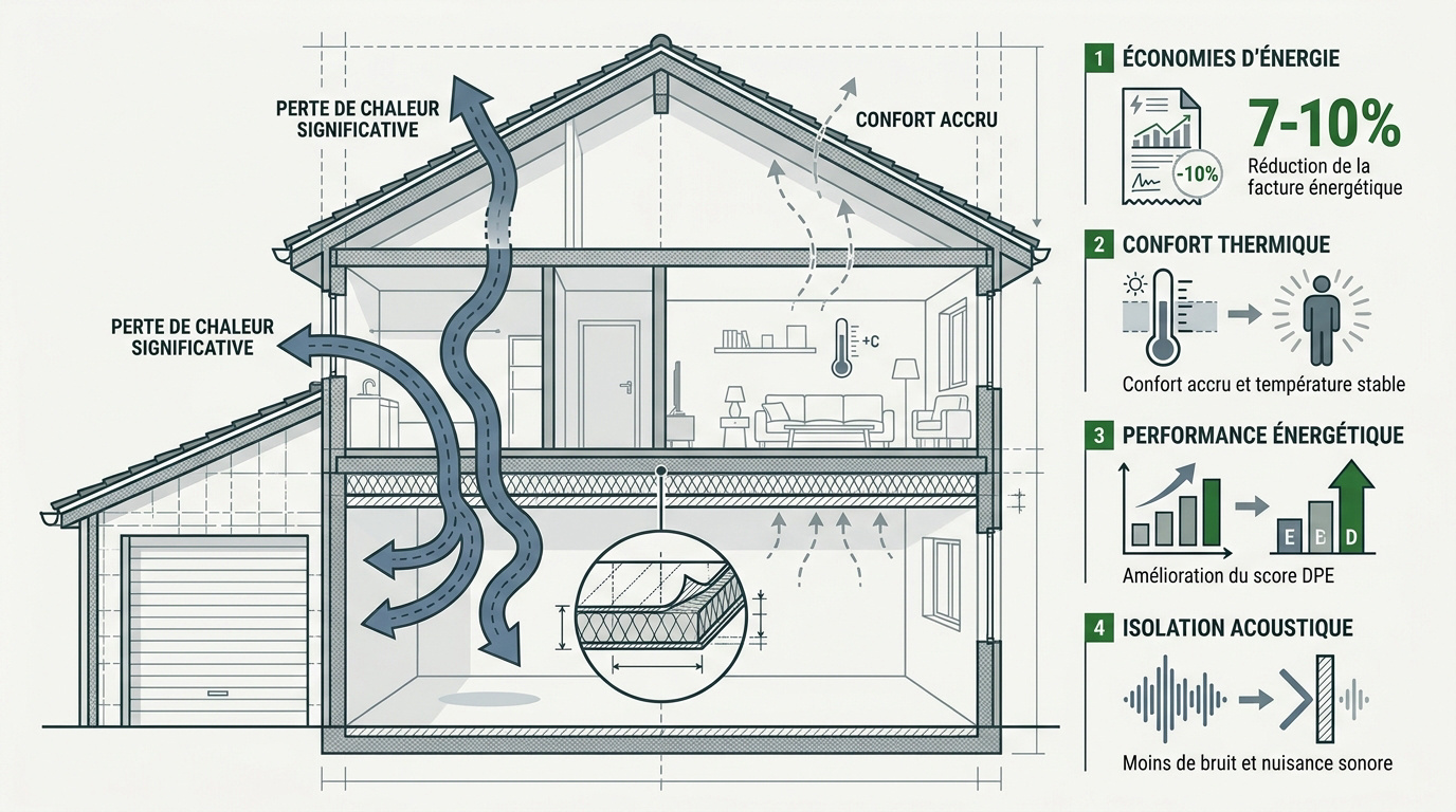 Isolation thermique du plafond d'un garage pour améliorer le confort de la maison